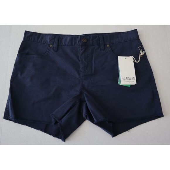 Carve Designs SHOH71-552 Women's Sz 8 Navy Blue Oahu Twill Shorts - Picture 1 of 8